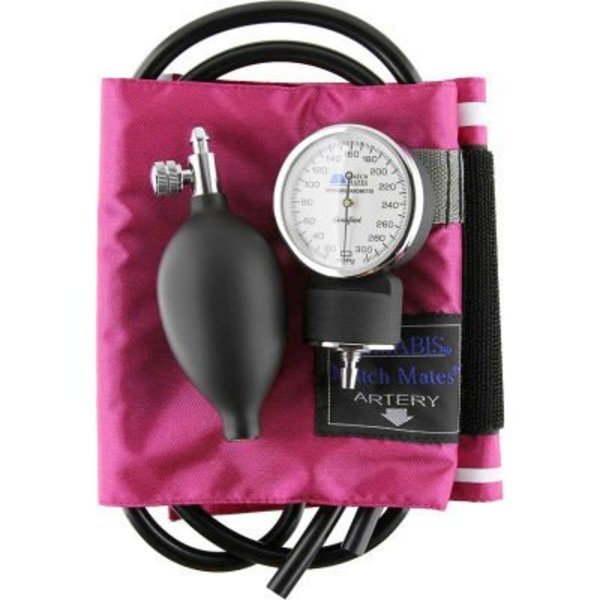 Healthsmart MABIS MatchMates Aneroid Sphygmomanometer Manual Blood Pressure Monitor Kit, Magenta 01-160-151